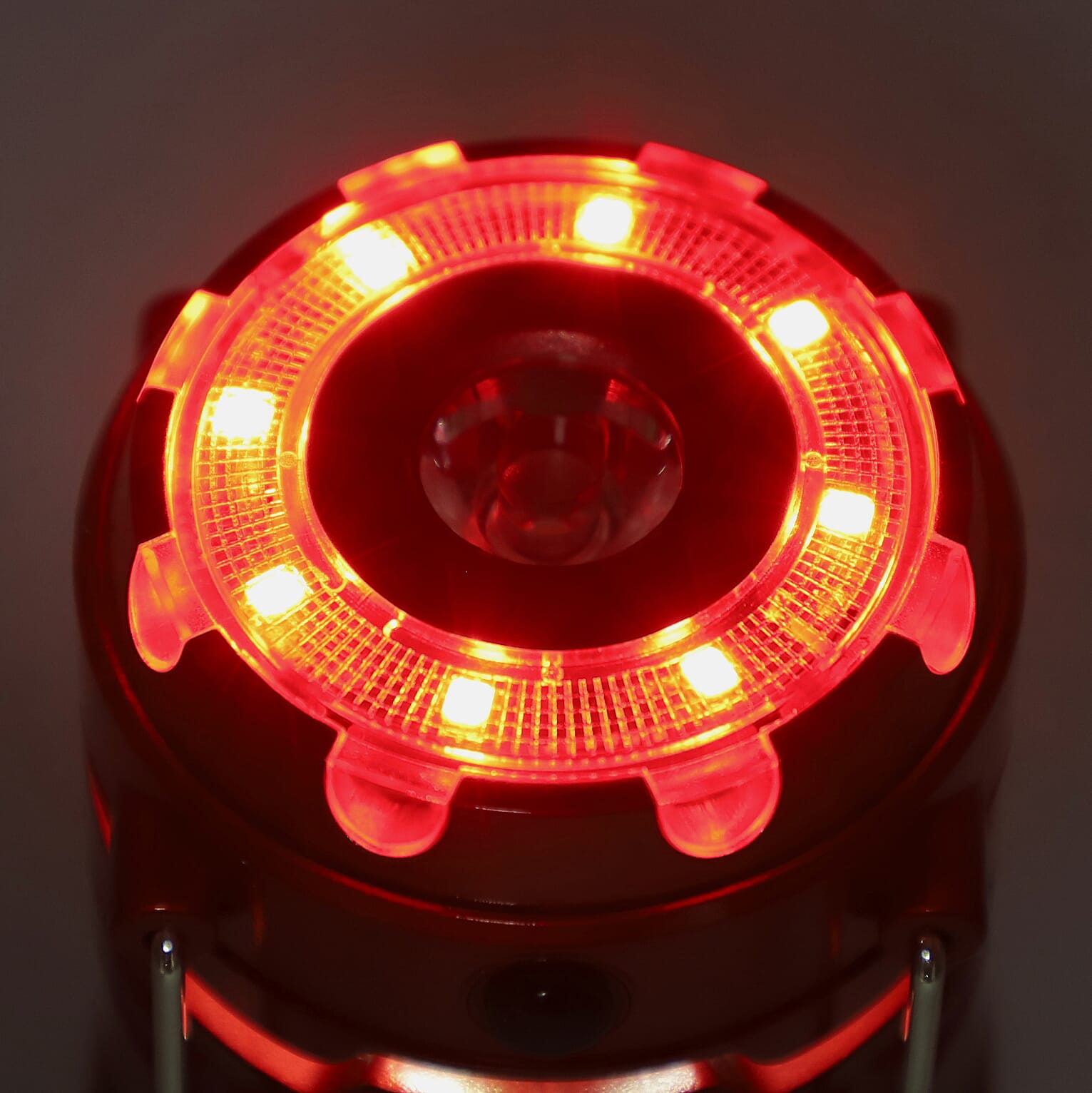 LED Camping Lantern Lamp with Flashlight (3xAAA battery Not Included) (Size 7x7x10 Cm) - Red