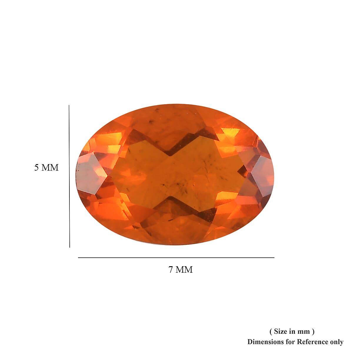 AAA  Fire Opal Oval - 7x5 mm 0.55 Ct.