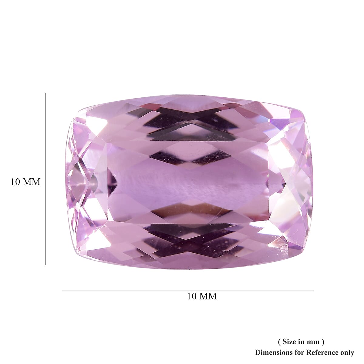 AAA Kunzite Cushion 14x10 Faceted 8.41 Cts