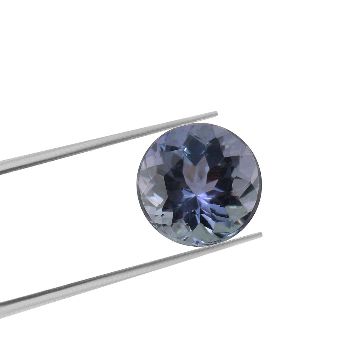 Peacock Tanzanite Round 6 Faceted 0.78 Cts