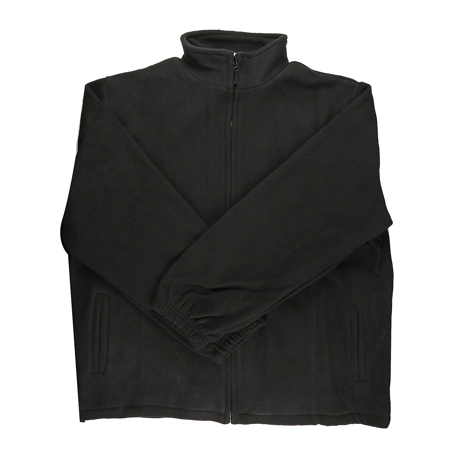 Solid Black Ladies Fully Lined Fleece Jackets