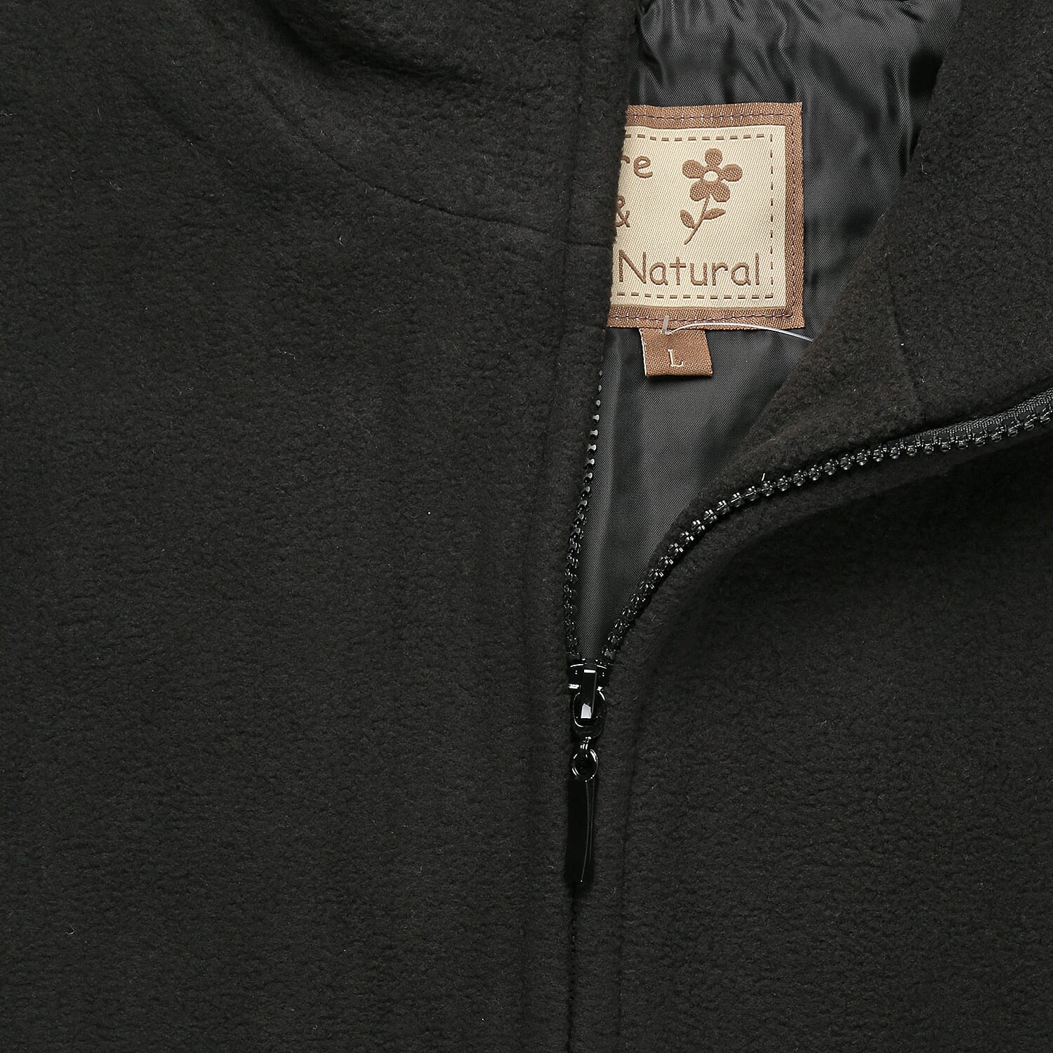 Solid Black Ladies Fully Lined Fleece Jackets