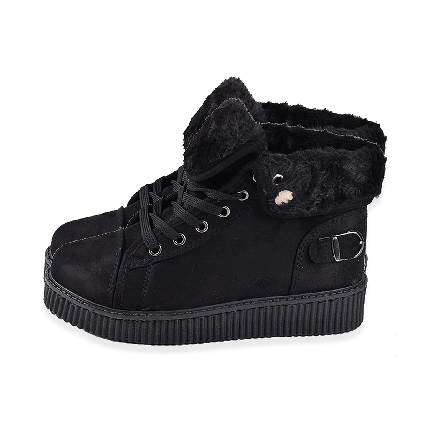 Camel Colour Faux Fur Lined Ankle Boots