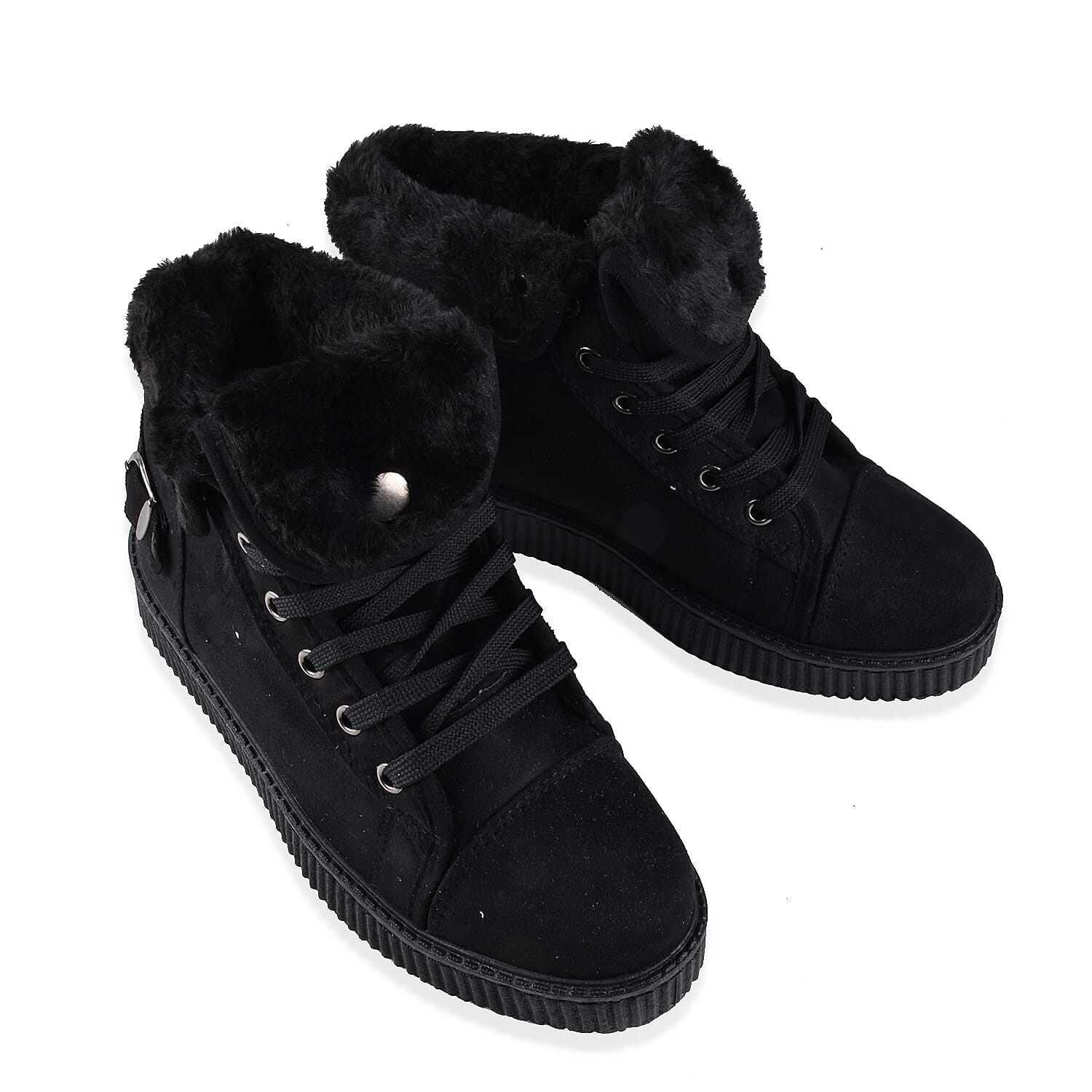 Camel Colour Faux Fur Lined Ankle Boots