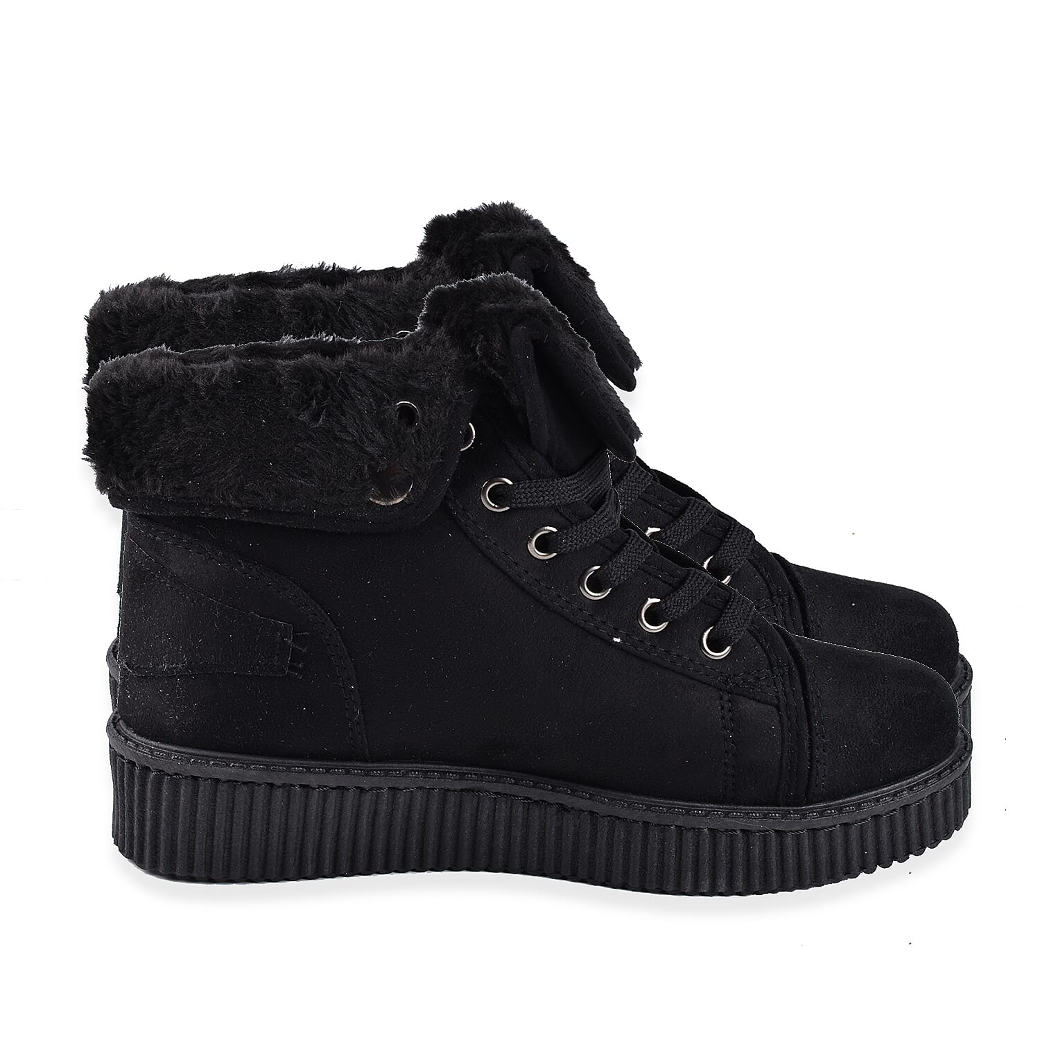 Camel Colour Faux Fur Lined Ankle Boots