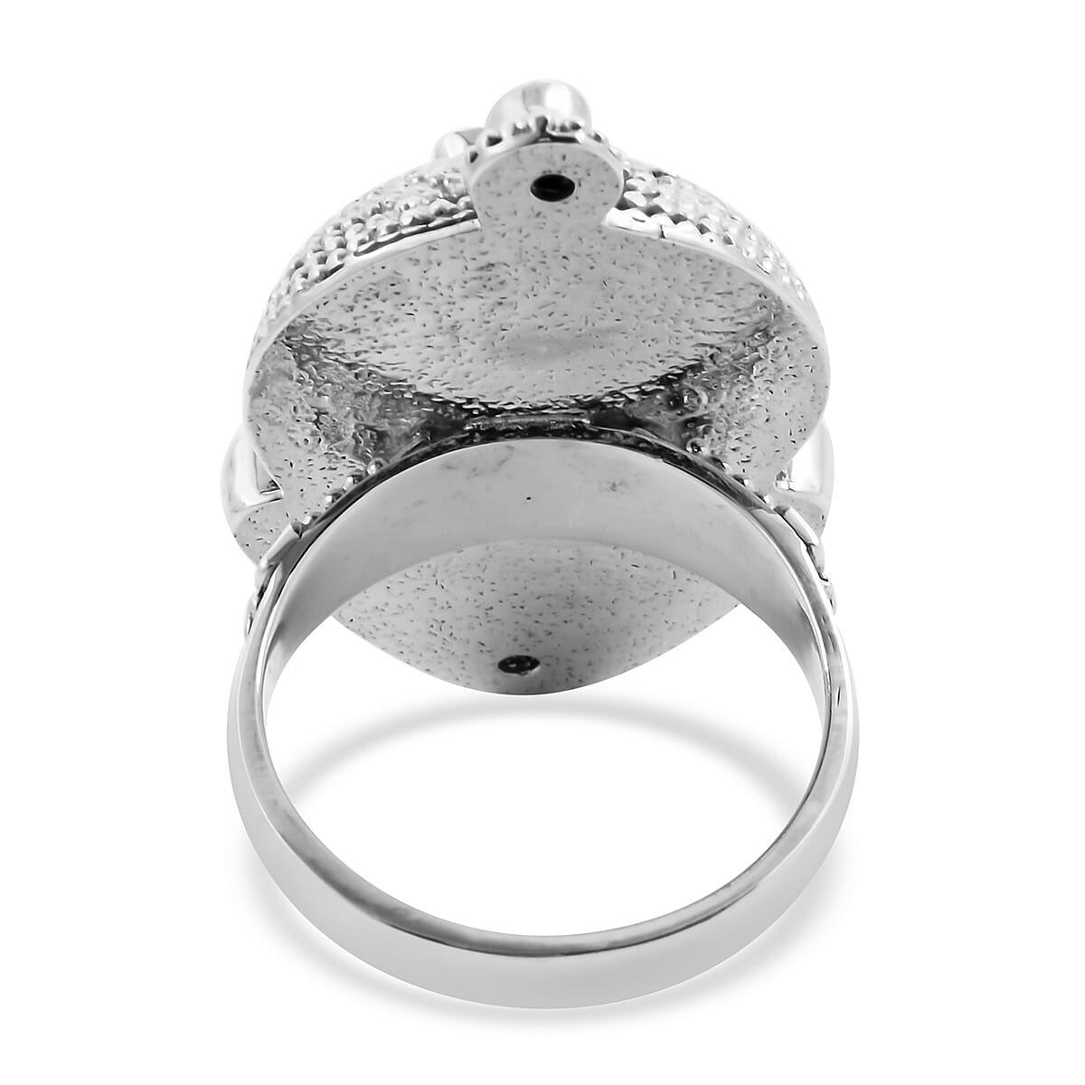 Royal Bali GODDESS Collection-  Amethyst and Multi Gemstone Devi Danu Handcarved Ring in Sterling Silver 10.35 Ct, Silver wt. 11.80 Gms