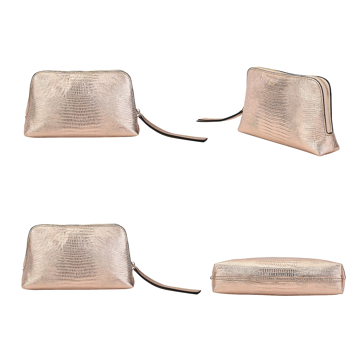 SENCILLEZ 100% Genuine Leather Clutch/Cosmetic Bag (Size 19x11x4cm) - Blue