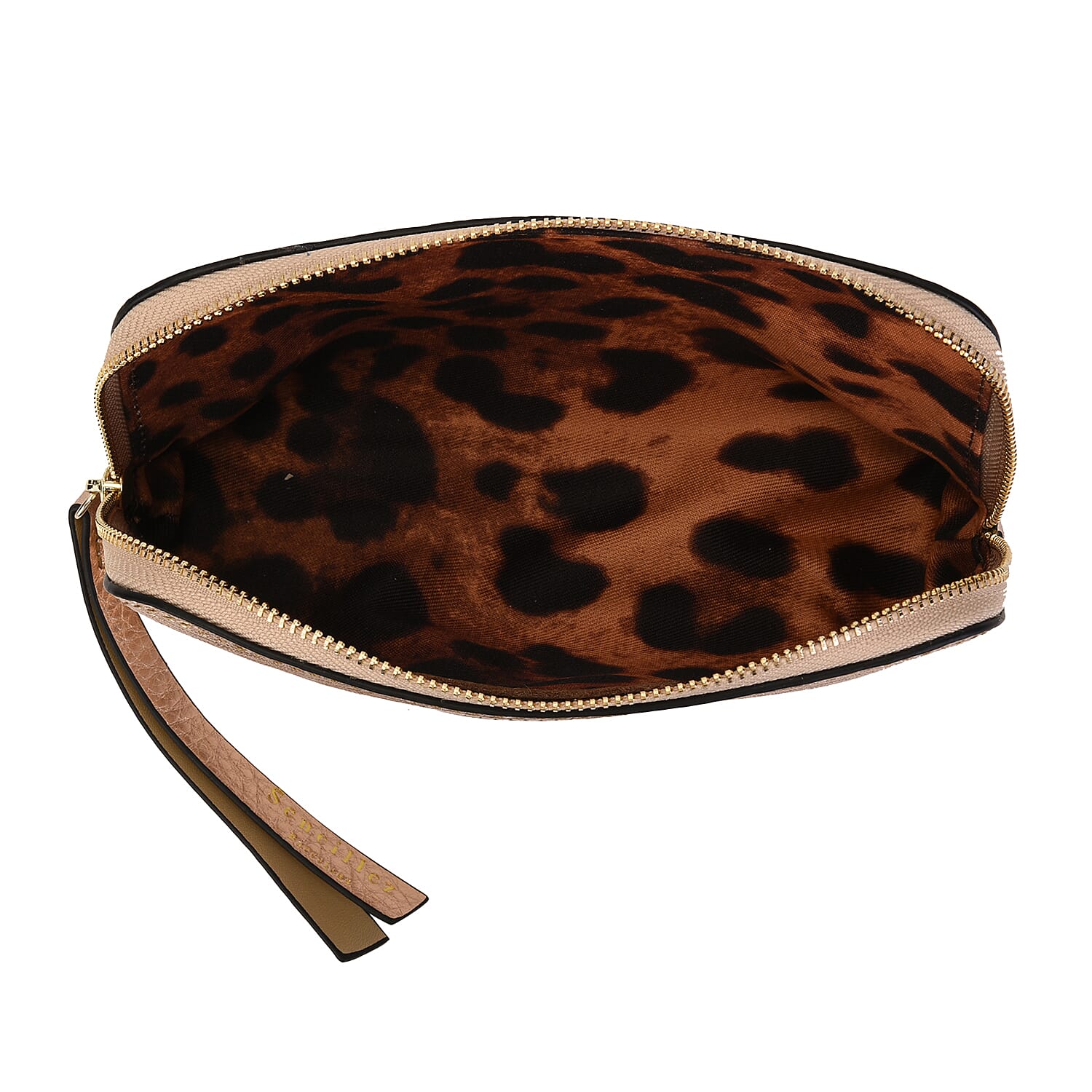 SENCILLEZ 100% Genuine Leather Clutch/Cosmetic Bag (Size 19x11x4cm) - Blue