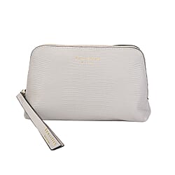 SENCILLEZ 100% Genuine Leather Clutch/Cosmetic Bag (Size 19x11x4cm) - Grey