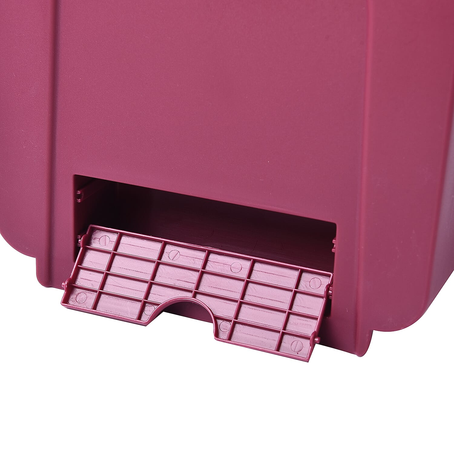 10L Foldable Hanging Waste Bin in Burgundy and White (Size 26x20x14cm)