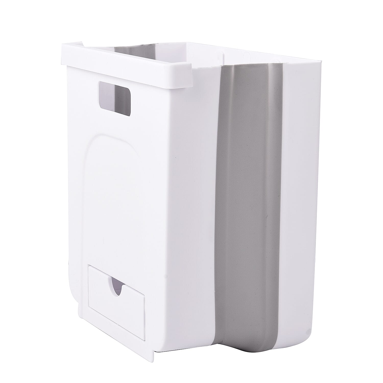 10L Foldable Hanging Waste Bin in White (Size 26x20x14cm)