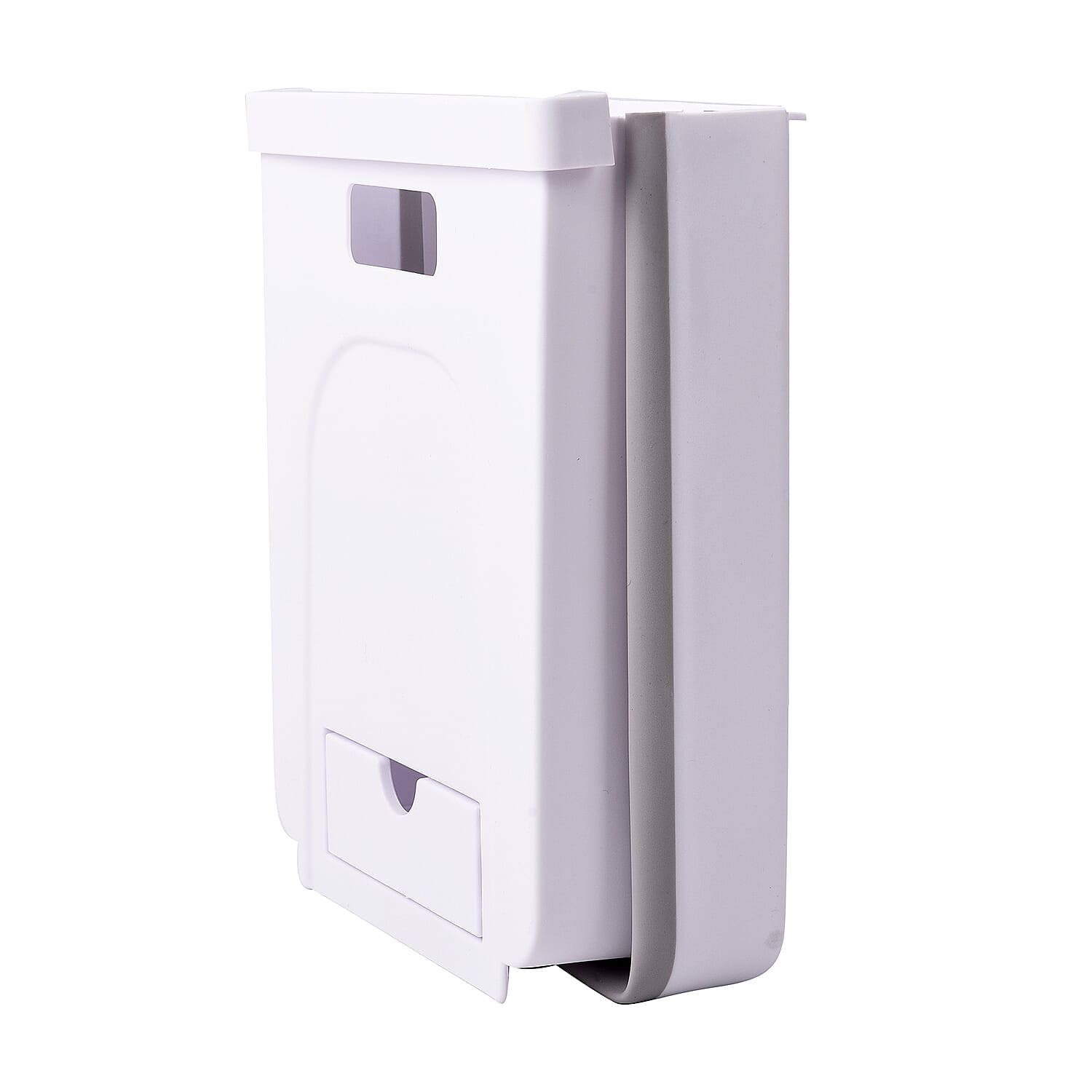 10L Foldable Hanging Waste Bin in White (Size 26x20x14cm)