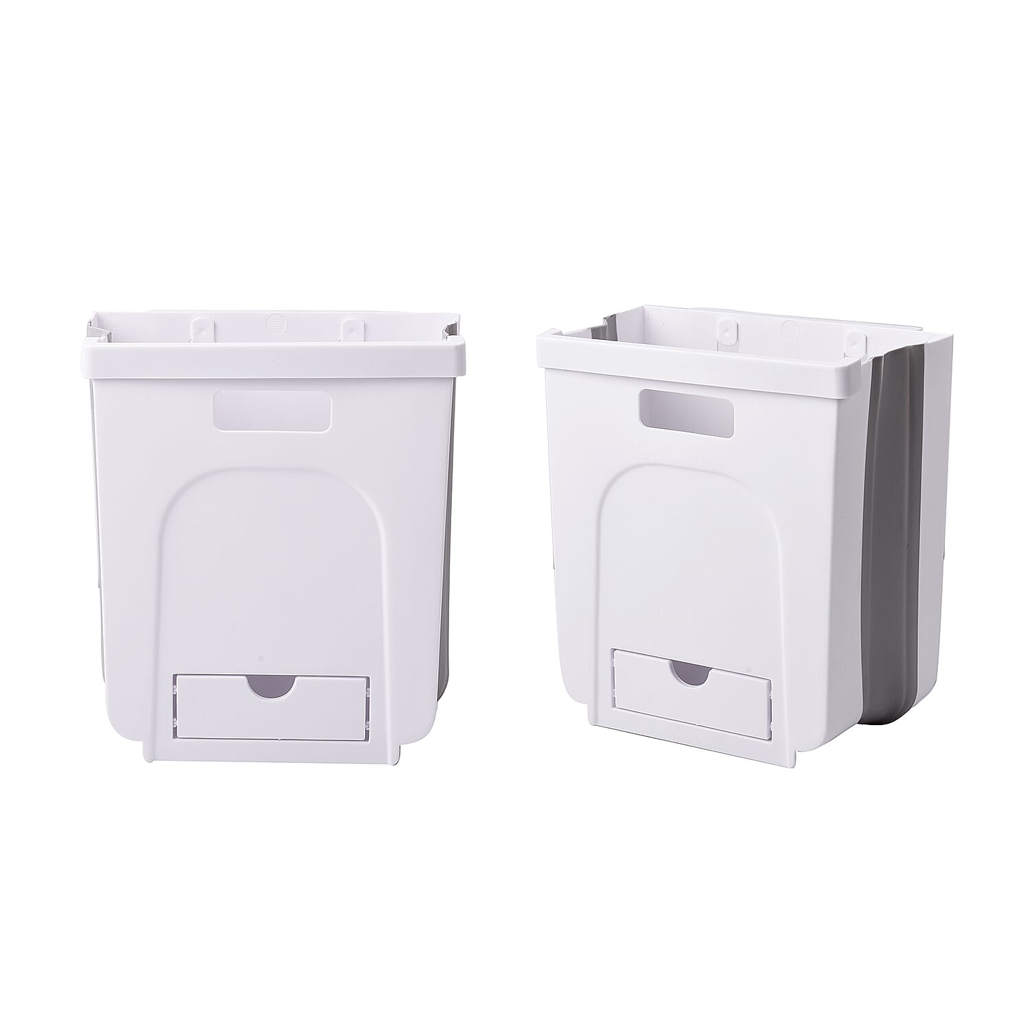 10L Foldable Hanging Waste Bin in White (Size 26x20x14cm)