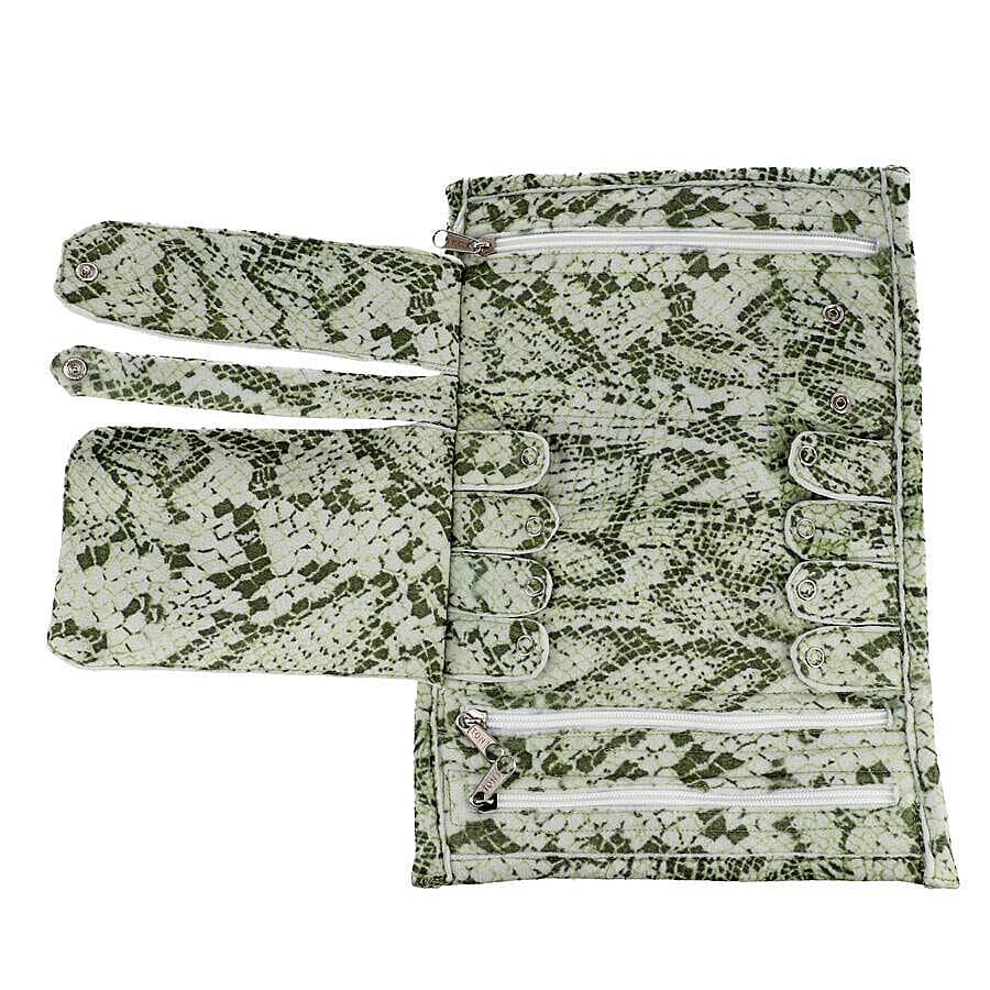 Speciality Styles Travel Floral Printed Jewellery Case- Olive Green