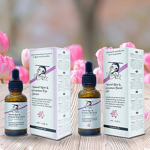 Professor Herb: Rose & Geranium Serum - 30ml & Rose & Geranium Eye Serum - 15ml