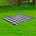 Checker Pattern Picnic Blanket in Black & White
