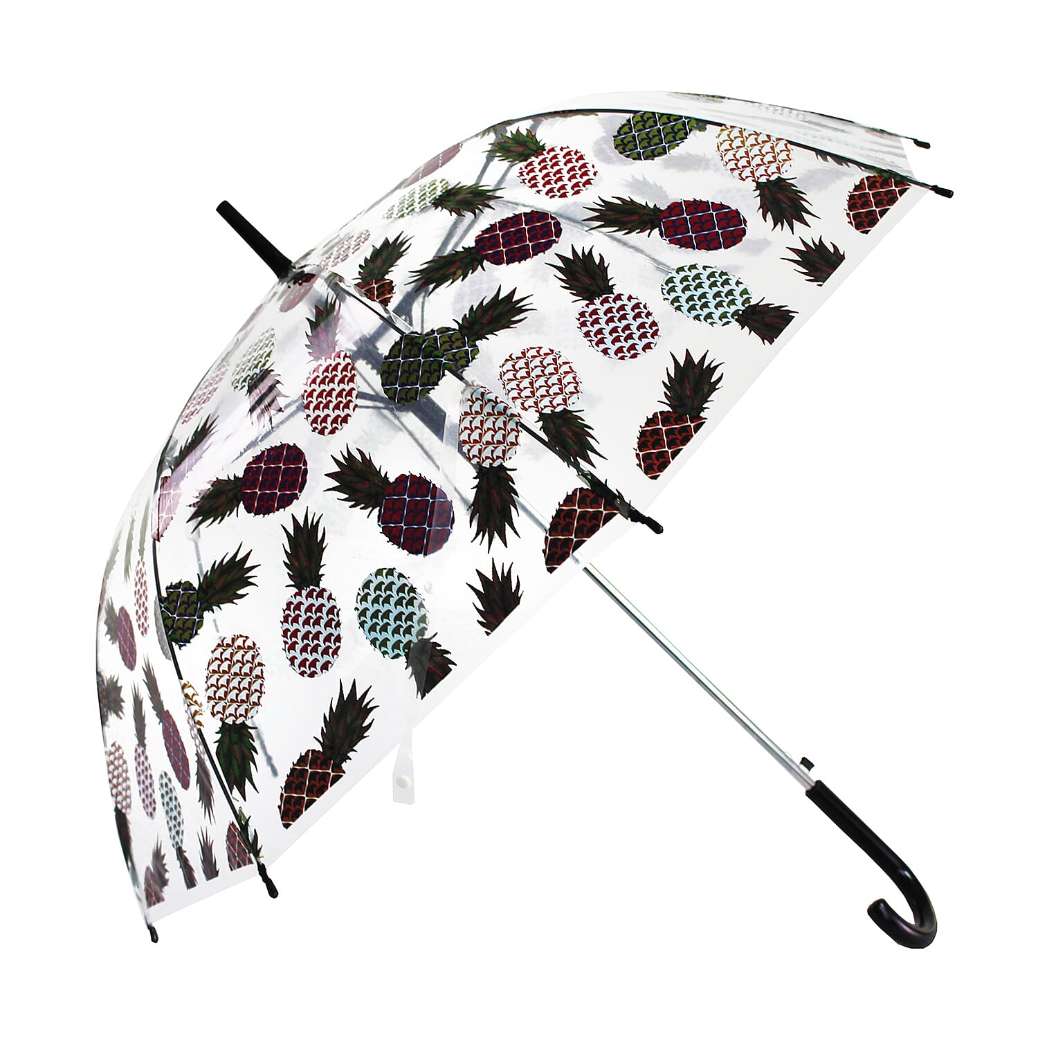 Blooms of London - Mixed Pineapple Printed Transparent Umbrella