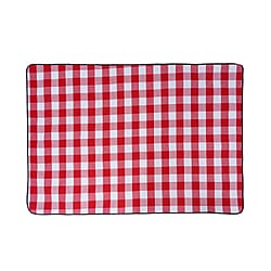 Large Checker Pattern Picnic Blanket (Size 199x146cm) in Red & White