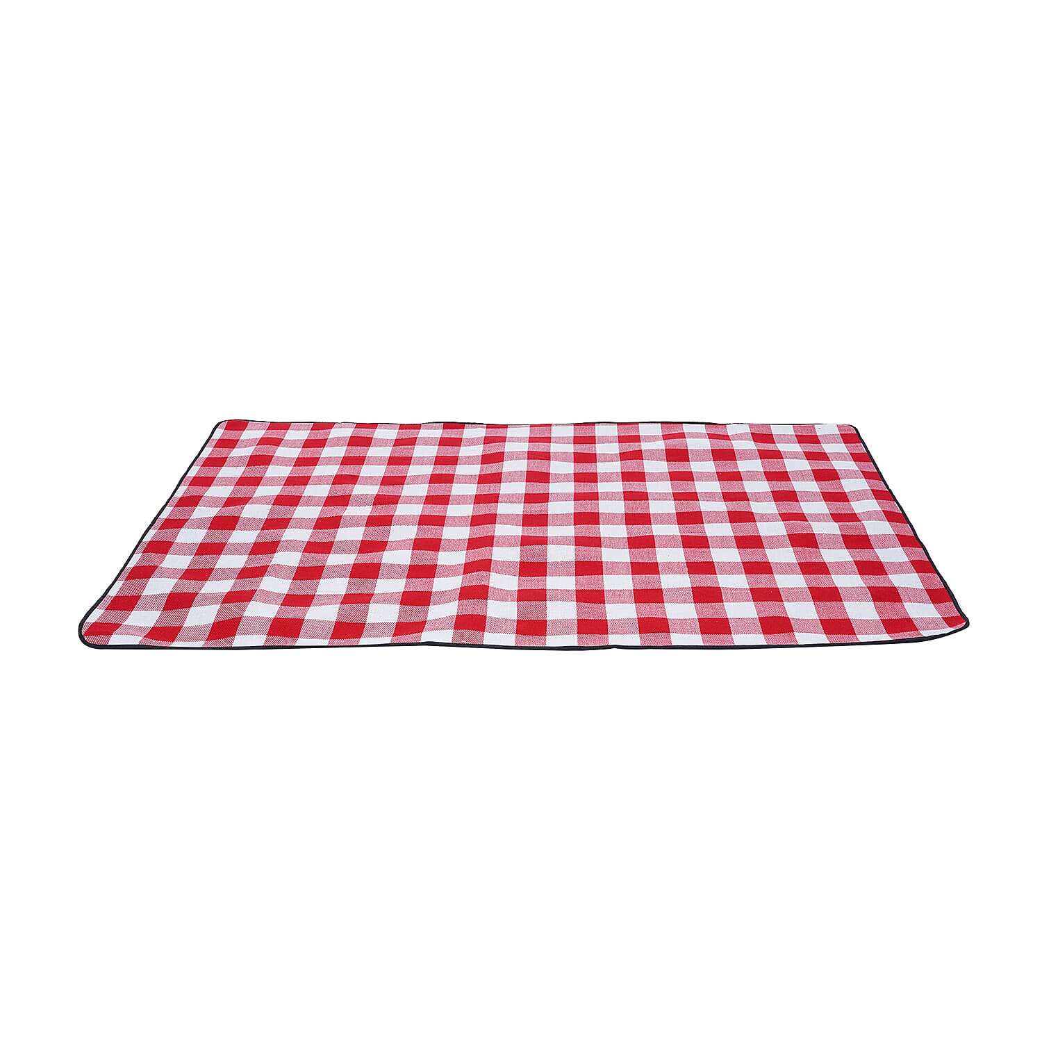 TJC Large Checker Pattern Picnic Blanket (Size 150x200Cm) - Red & White