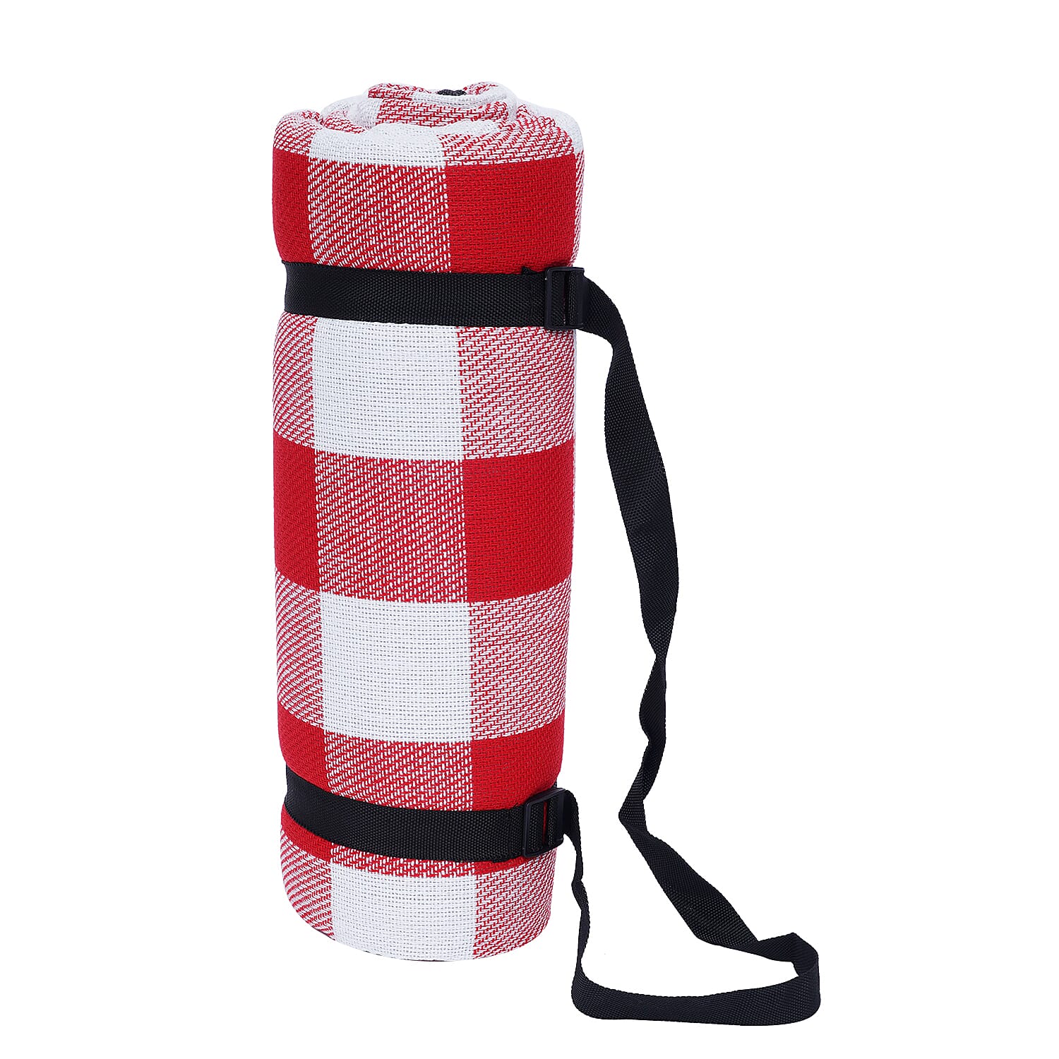 TJC Large Checker Pattern Picnic Blanket (Size 150x200Cm) - Red & White