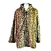 Super Soft Faux Fur Leopard Pattern Coat in Beige (Size S)