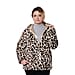 Super Soft Faux Fur Leopard Pattern Coat in Brown (Size S)