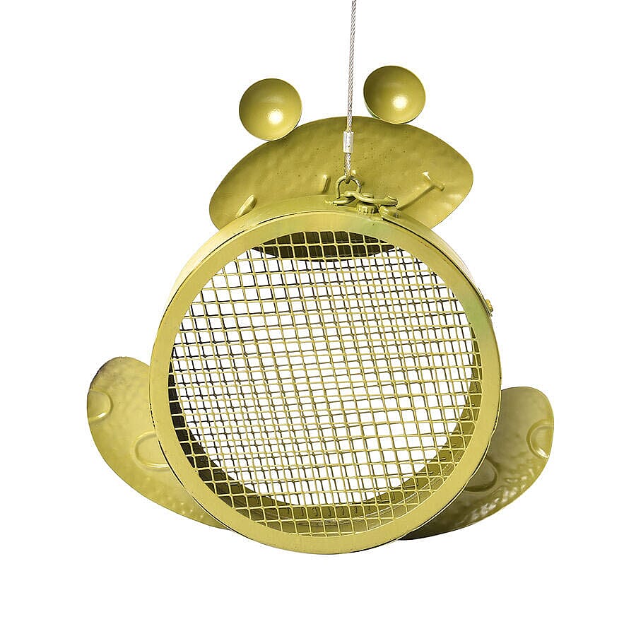 Metal Mesh Feeder - Frog (23x8.5x49 Cm) - Green