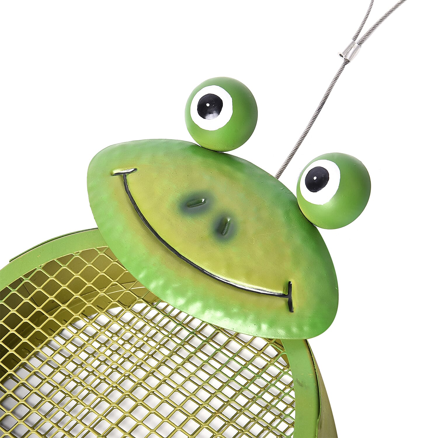 Metal Mesh Feeder - Frog (23x8.5x49 Cm) - Green