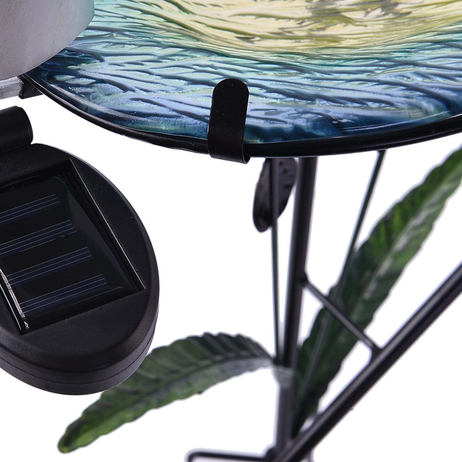 Garden Theme Duck Shaped Birdbath with Solar Light (Size 46x21.5x81cm) - Green and Multi