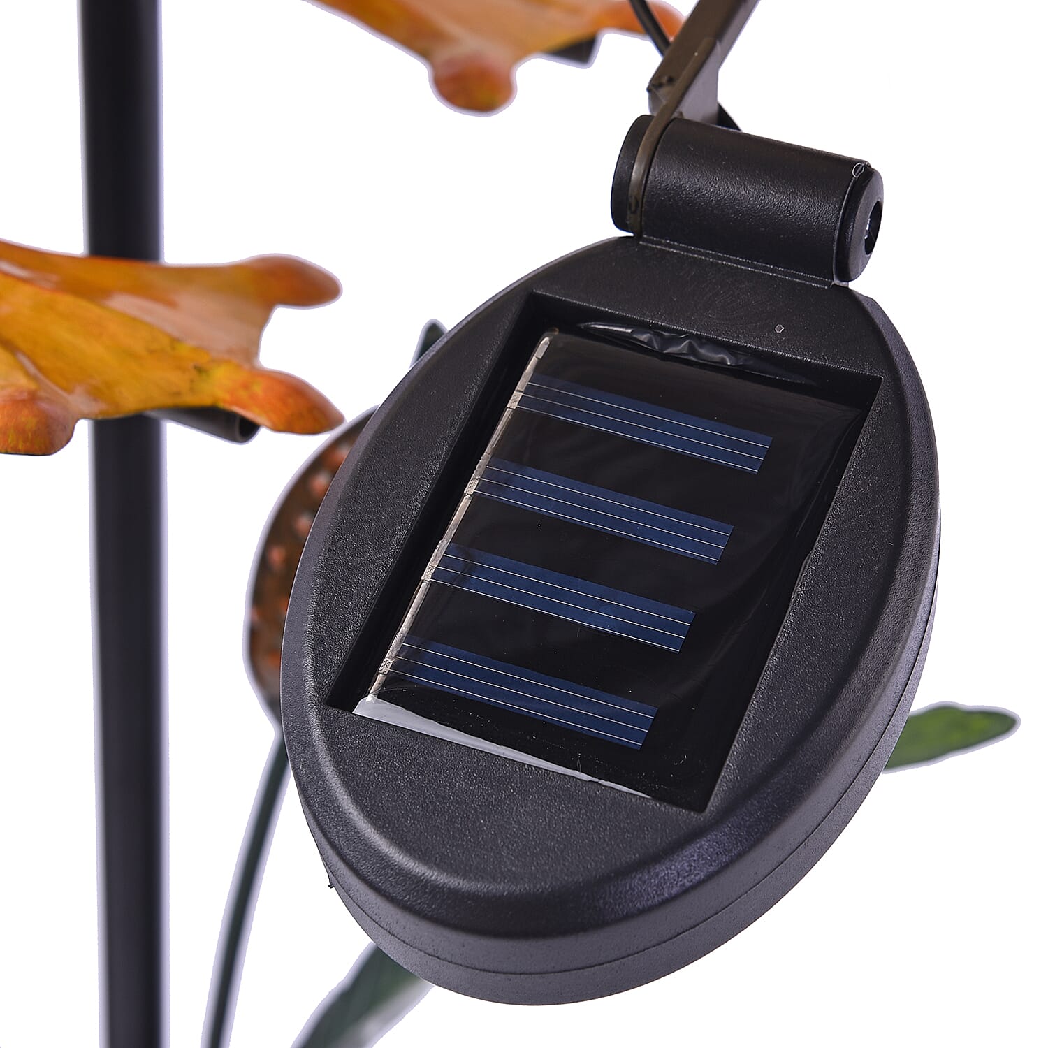 Garden Theme Duck Shaped Birdbath with Solar Light - Green and Multi