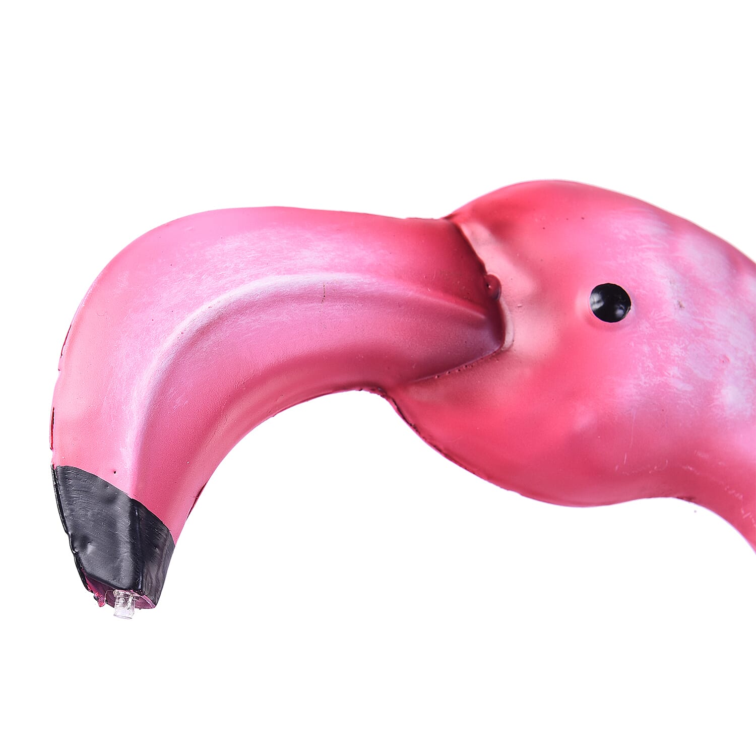 Garden Theme Flamingo Shaped Birdbath with Solar Light - Pink