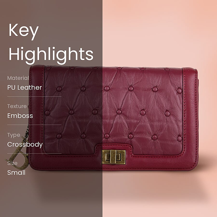 Bulaggi Collection Chester Crossbody Bag - Burgundy