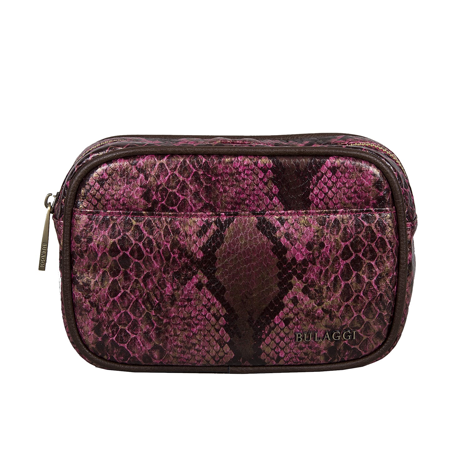 Bulaggi Collection Protea Snake Print Crossbody Bag - Fuchsia