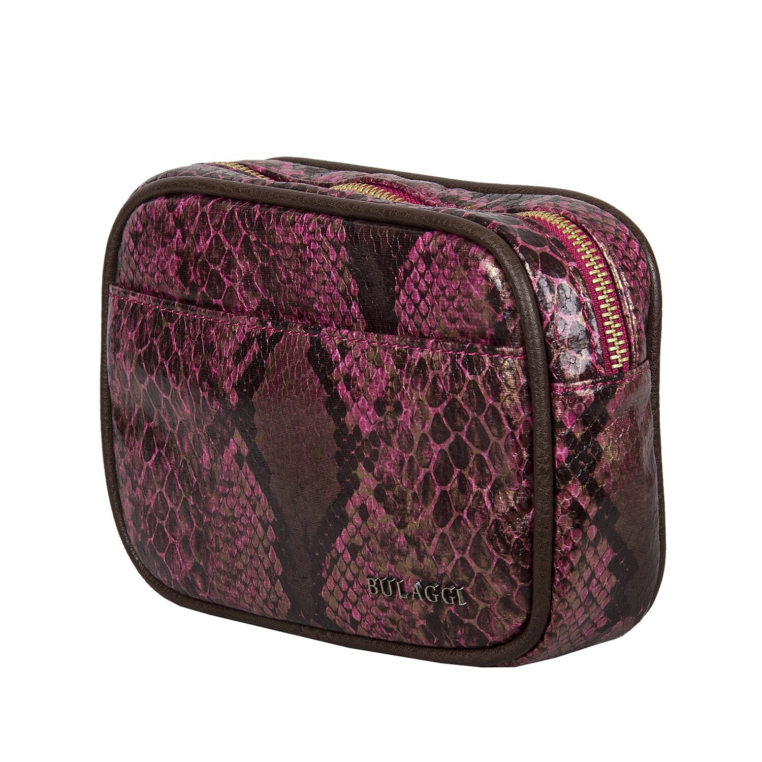 Bulaggi Collection Protea Snake Print Crossbody Bag - Fuchsia