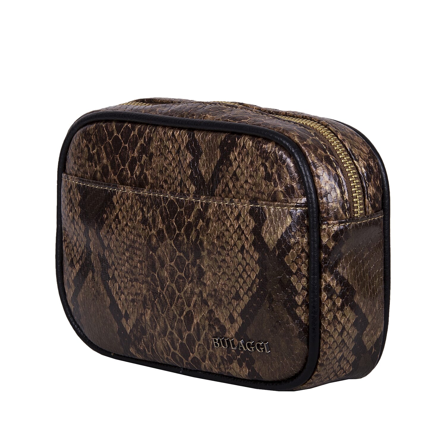 Bulaggi Collection Protea Snake Skin Print Crossbody Bag - Emerald Green