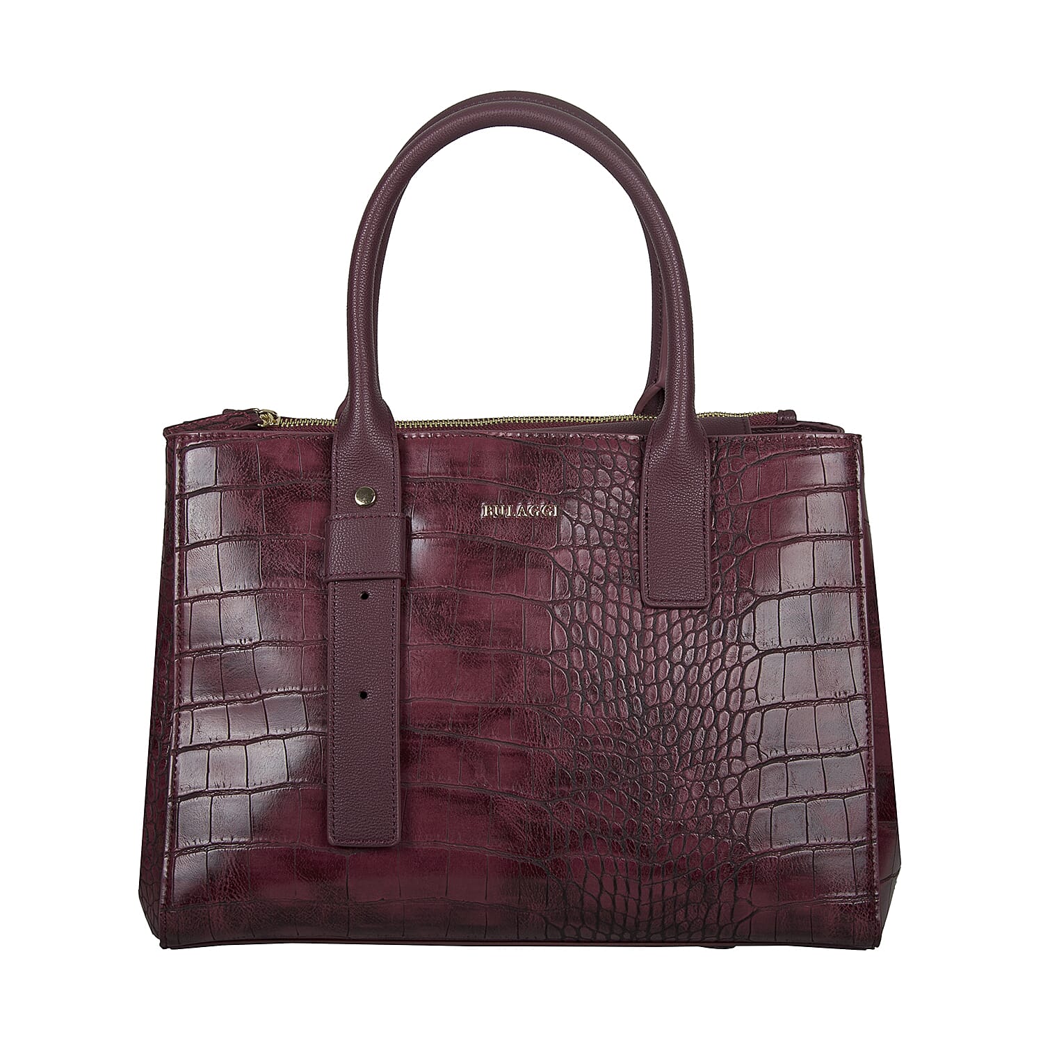 Bulaggi Collection Iris Croco Shopper Bag - Burgundy