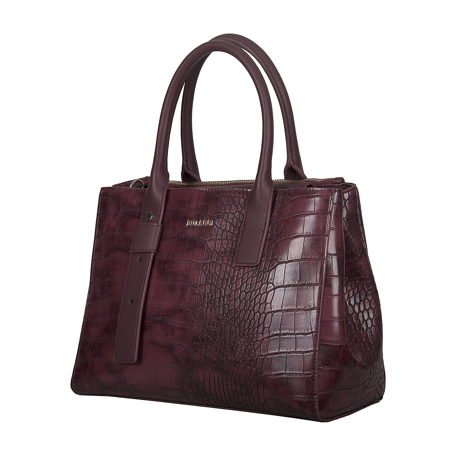 Bulaggi Collection Iris Croco Shopper Bag - Burgundy