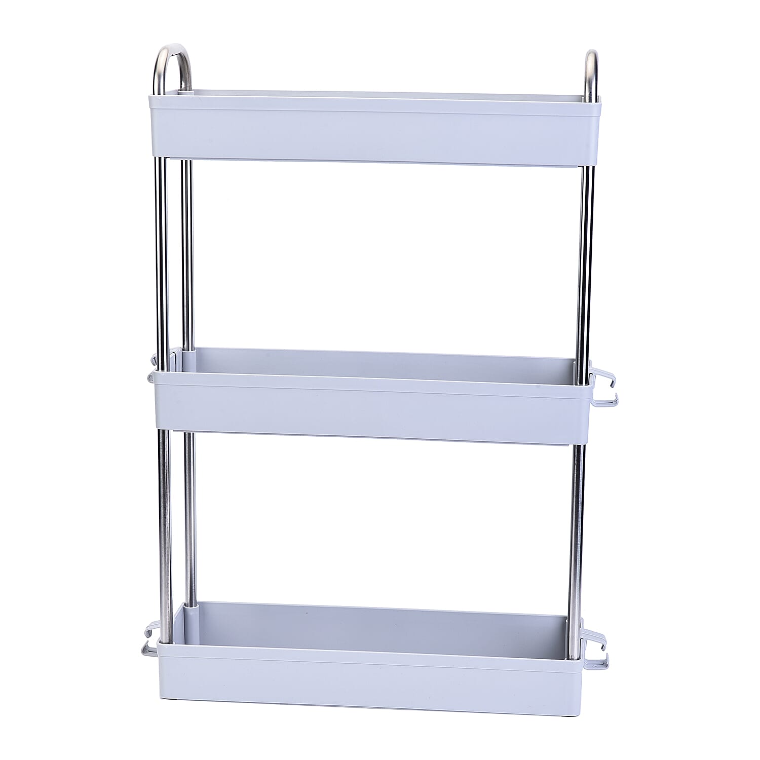 HOMESMART Four Layer Storage Rack with Handles (Size Size 40x12.5x91cm) - Grey