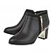 Lotus Chloe Black Zip-Up Heeled Shoe Boots with Snake Skin Pattern (Size 3)