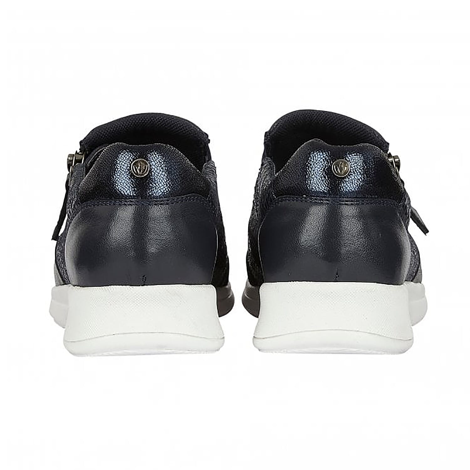 Lotus Navy Leather & Snake Sian Casual Trainers (Size 7)