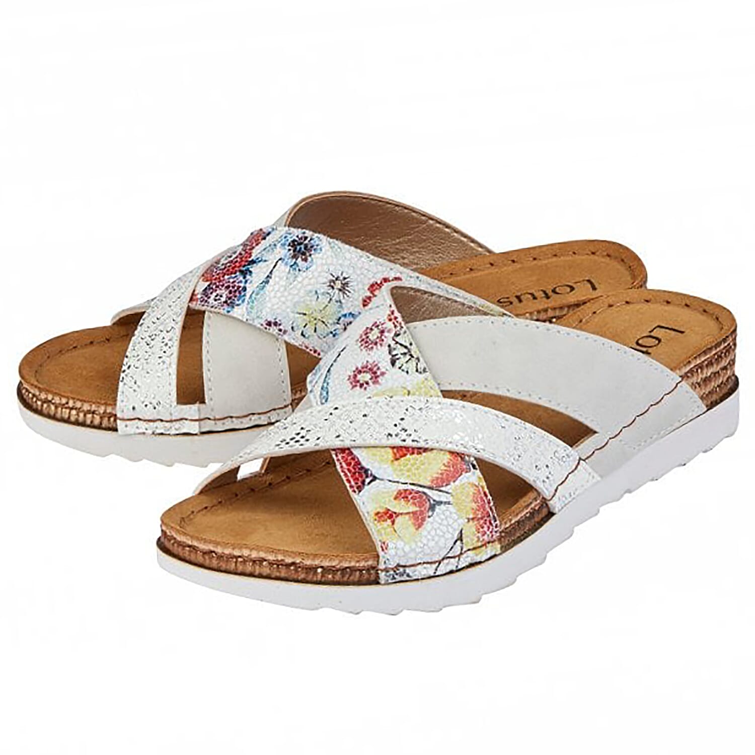 Lotus hot sale white sandals