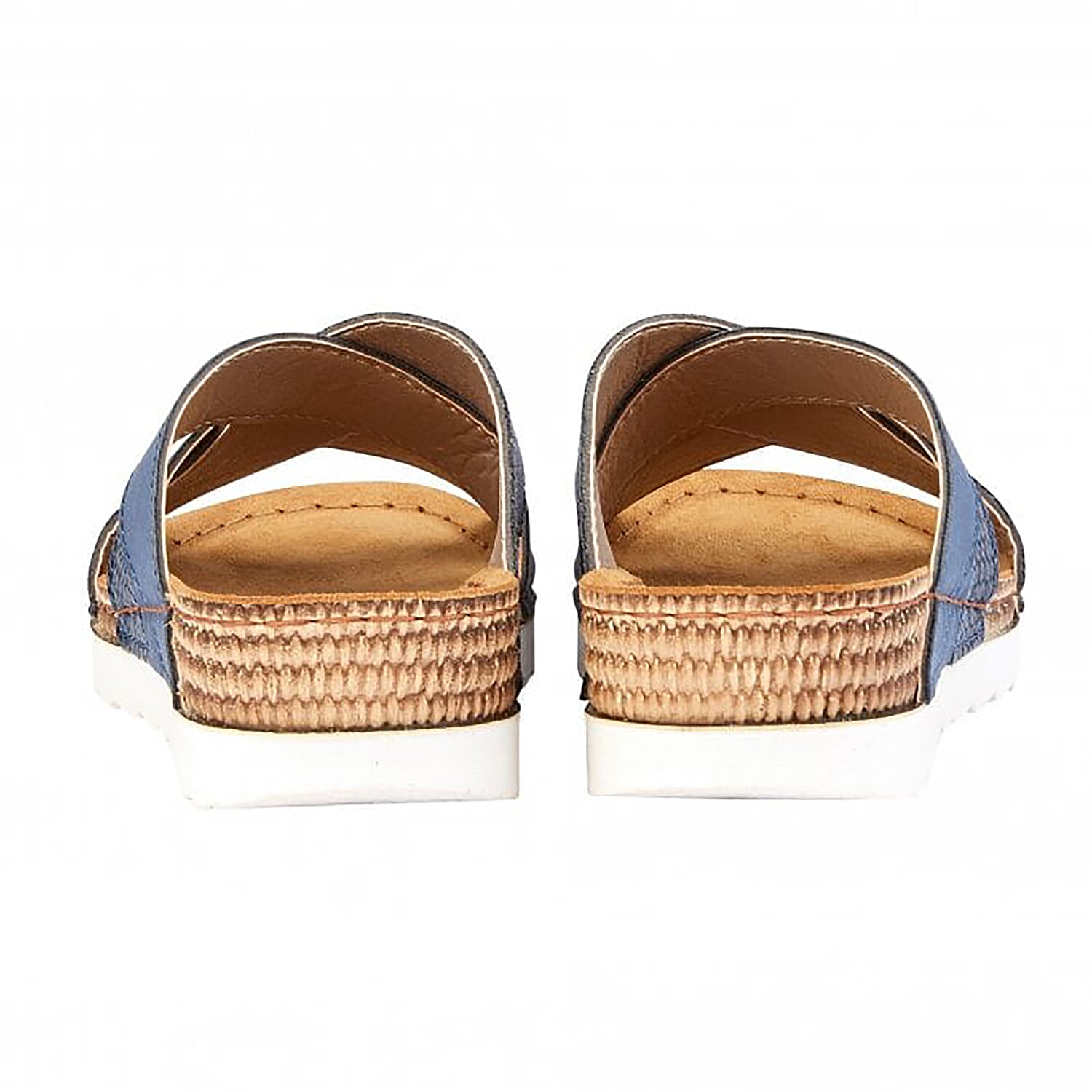 Lotus Ravenna Reptile Print Mule Ladies Sandals in Navy (Size 5)