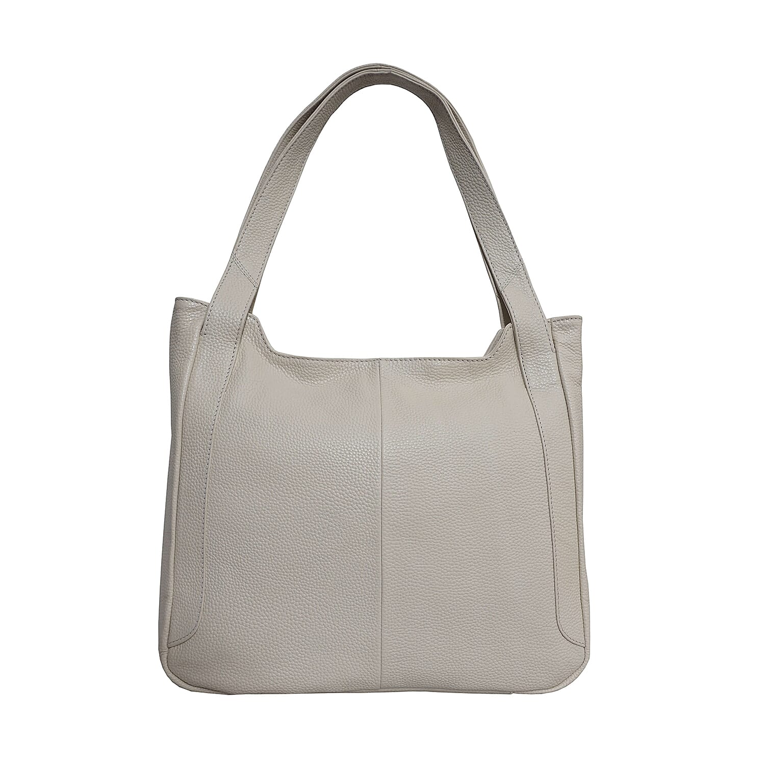 Assots London Harriet Genuine Leather Slouchy Hobo Bag (Size 35x29x7cm) - Cream