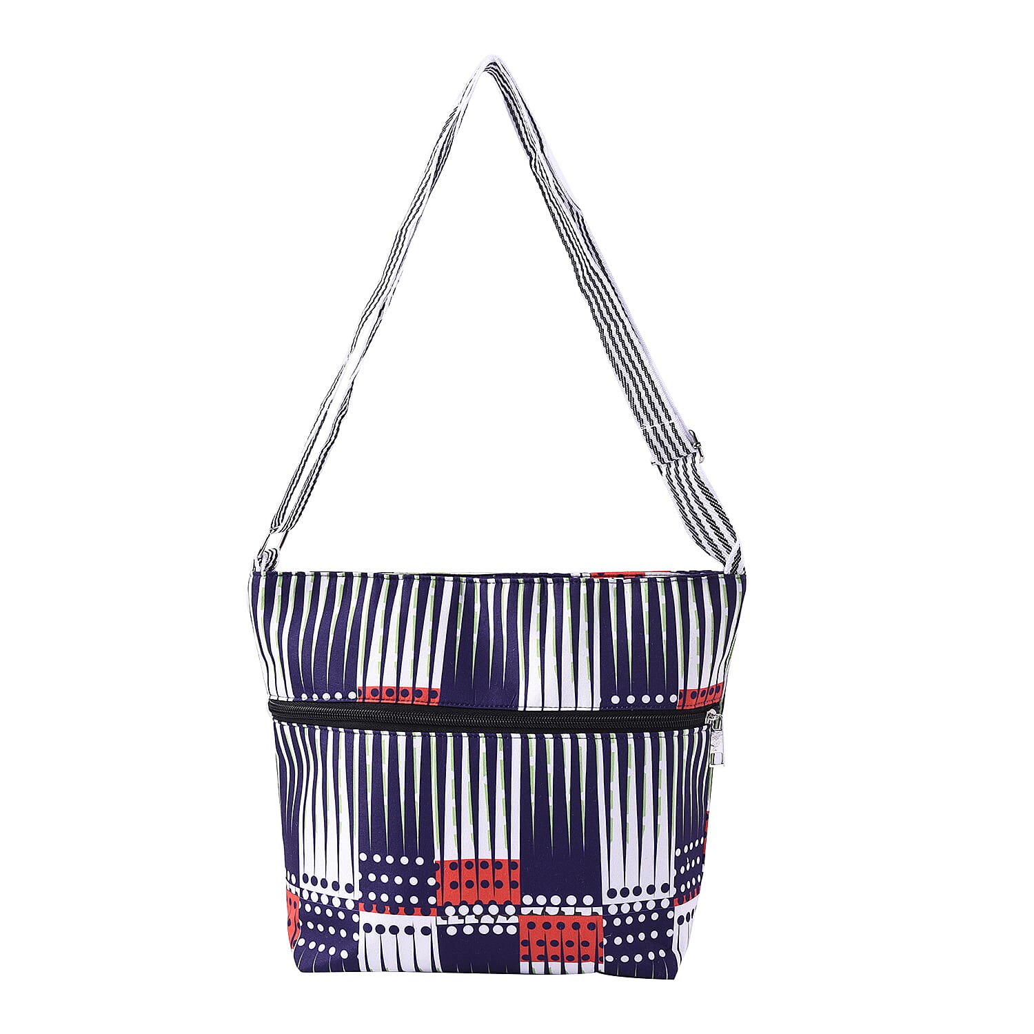 Canvas Crossbody Bag in Multi Colour with Adjustable Shoulder Strap