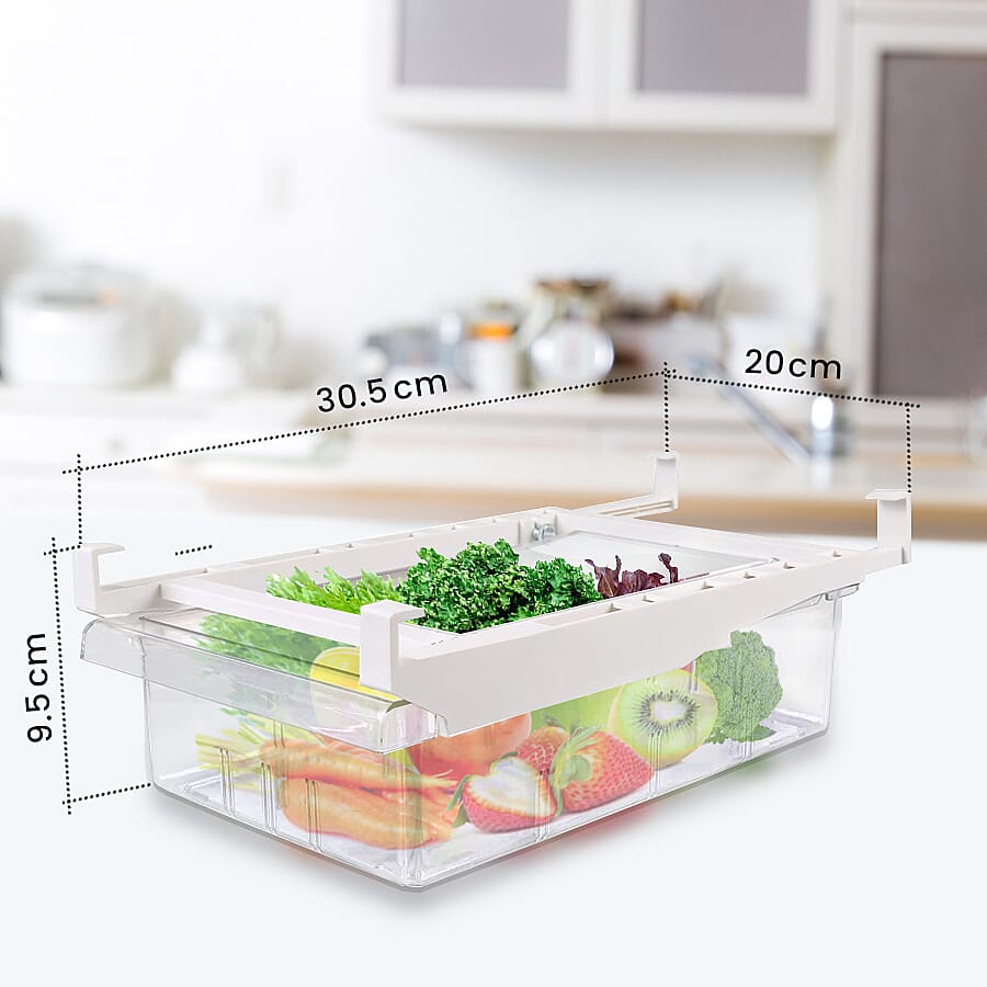 Transparent Refrigerator Storage Drawer (Size 30x20x9 cm)