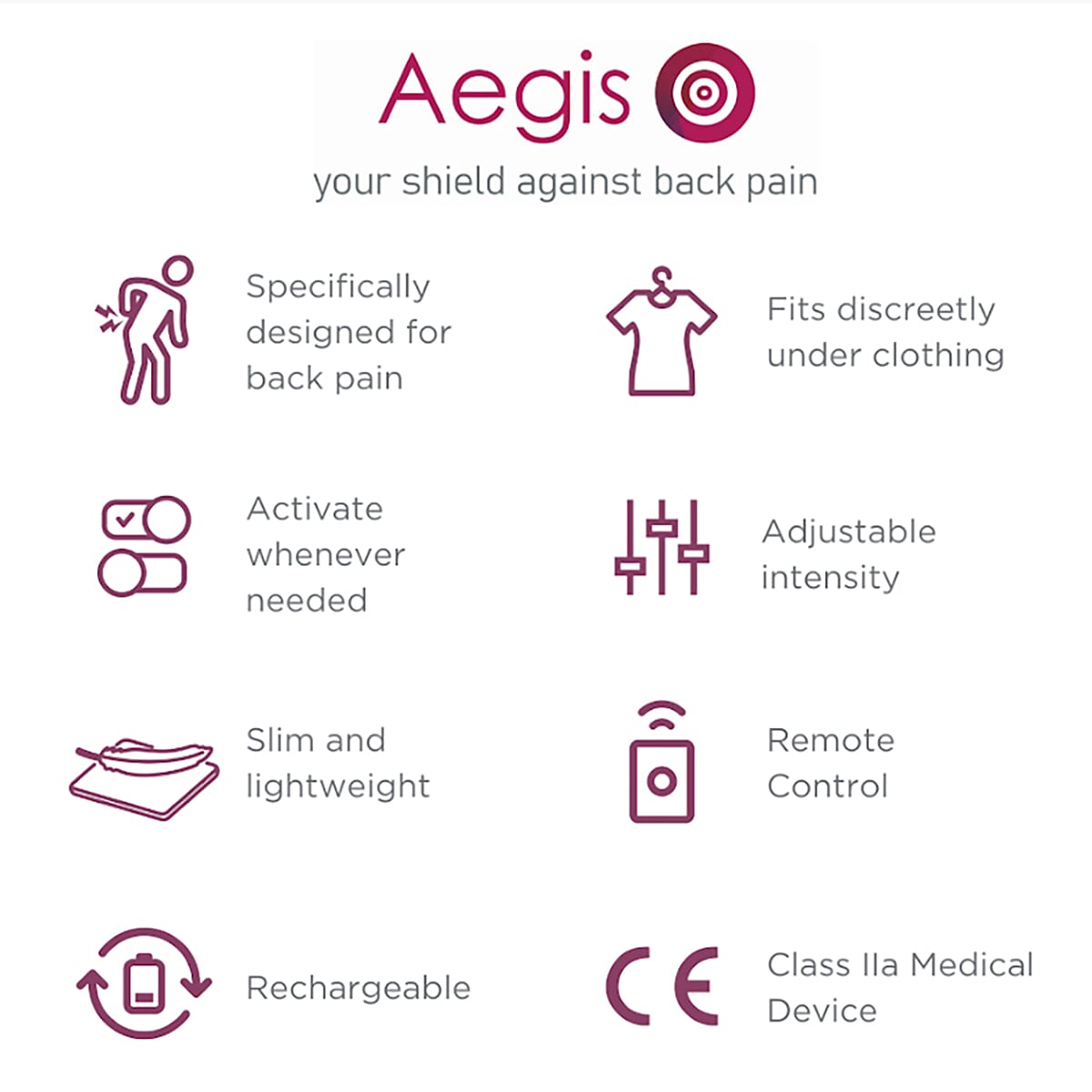 Aegis - Shield Against Back Pain (with 2xGel Pads)