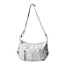 SENCILLEZ 100% Genuine Leather Crossbody Bag with Zipper Closure (Size 29x10x21cm) - Light Grey