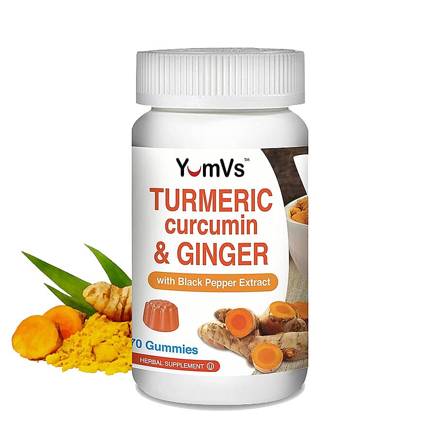 YumVs: Turmeric Curcumin & Ginger with Black Pepper Extract Gummies (60 gummies)
