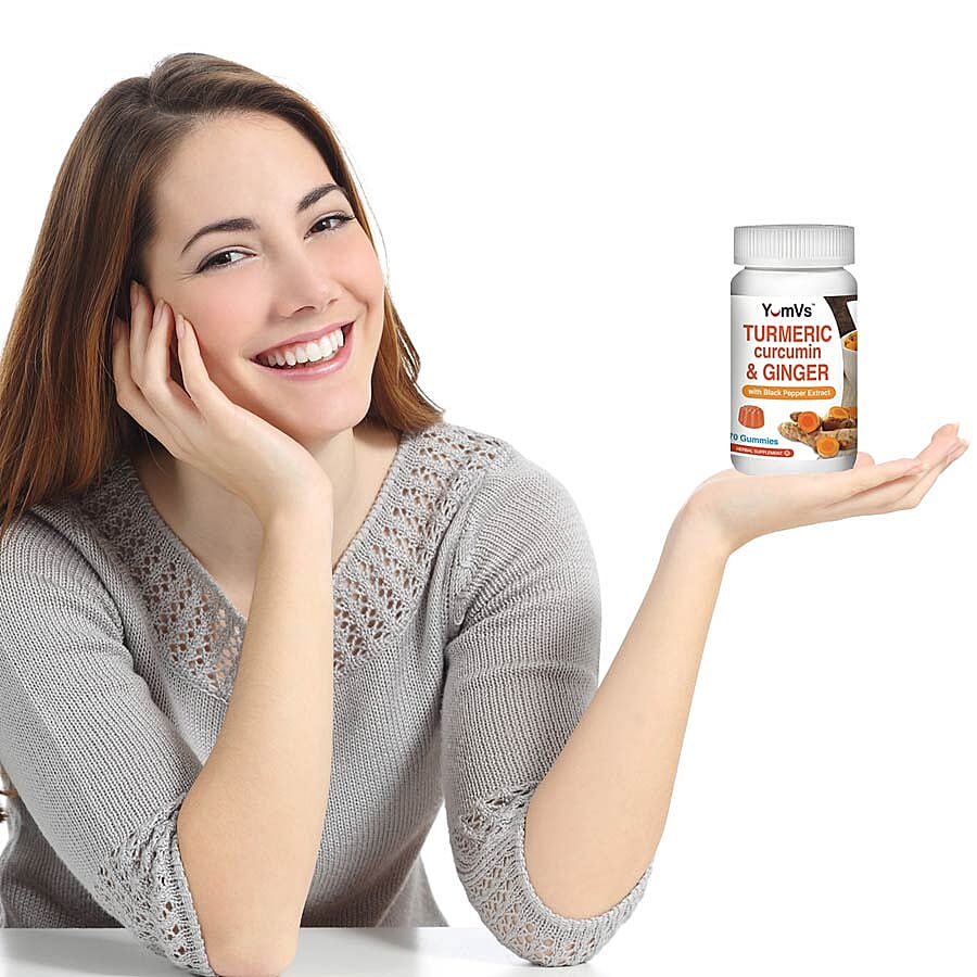 YumVs: Turmeric Curcumin & Ginger with Black Pepper Extract Gummies (60 gummies)