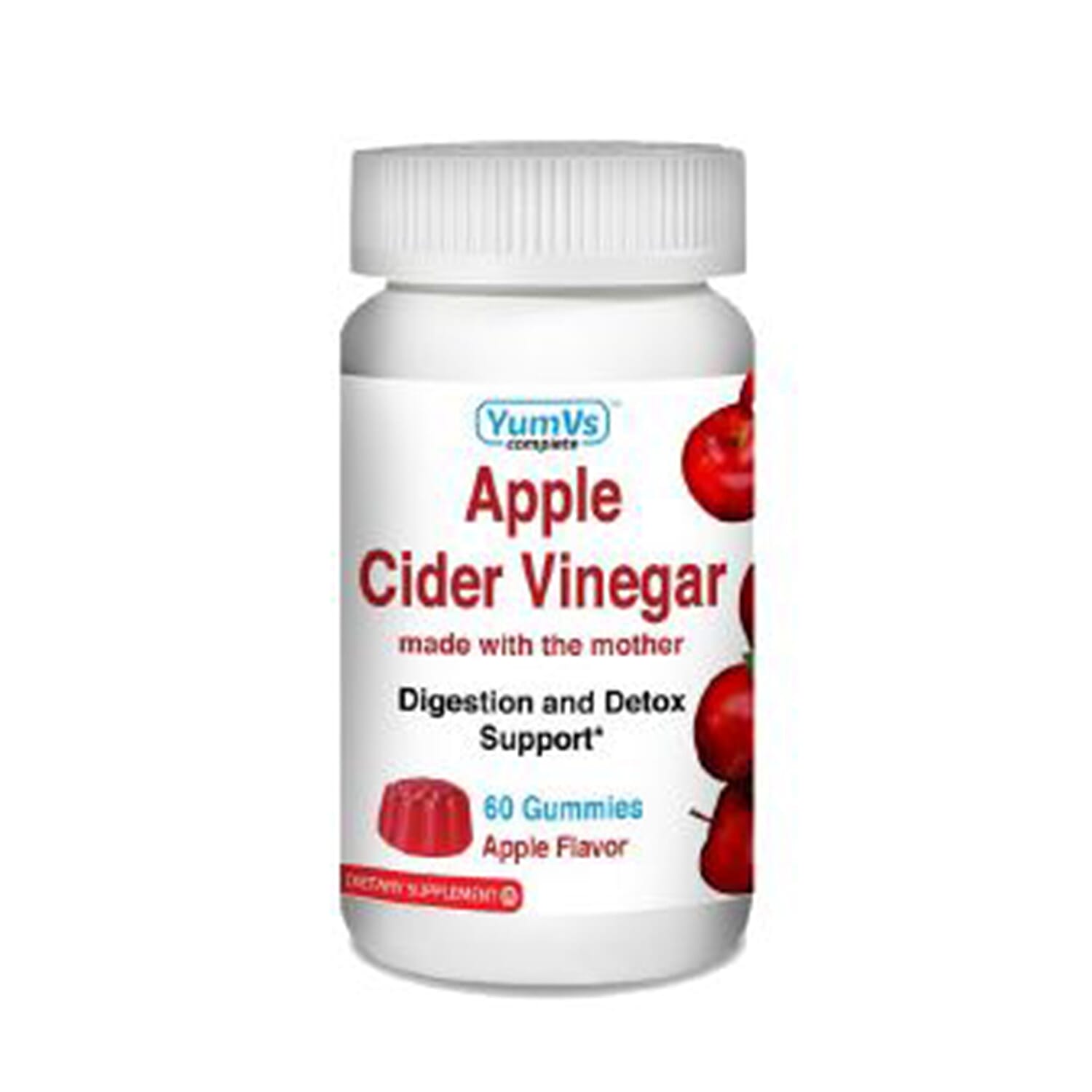 YumVs: Apple Cider Vinegar Gummies for Digestion & Detox Support - Apple Flavour (60 gummies)